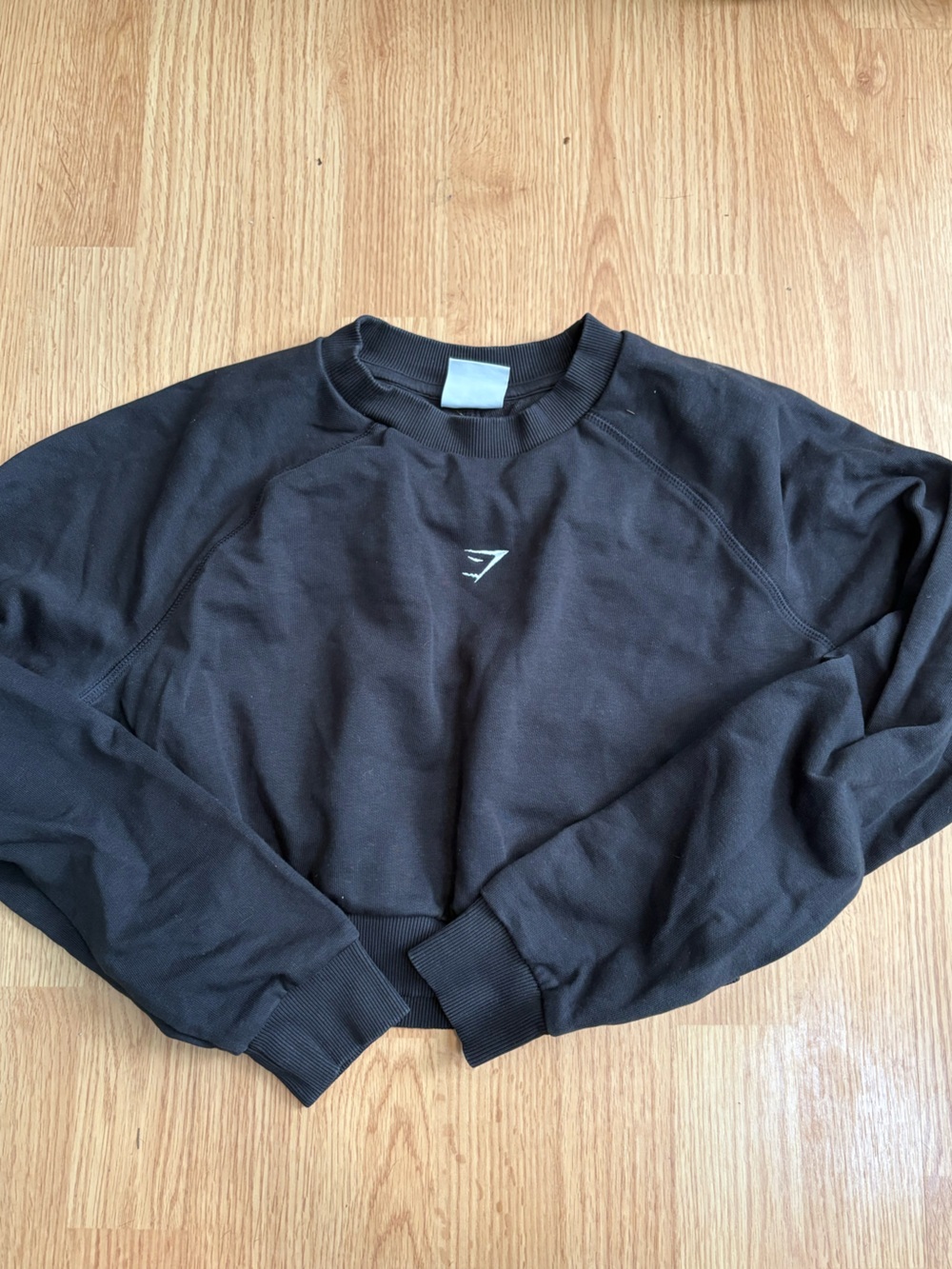 Gymshark Black Cropped Crewneck Sweatshirt